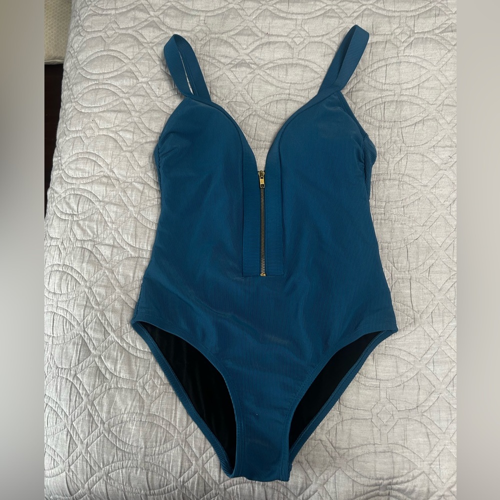 Women Blue One Piece Swimsuit